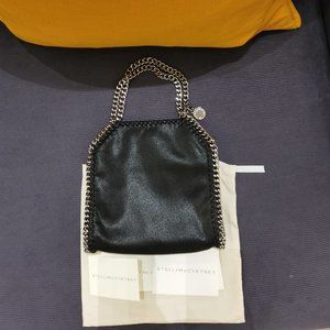 Stella McCartney Falabella Tiny Vegetarian Brushed-leather Shoulder Bag Black